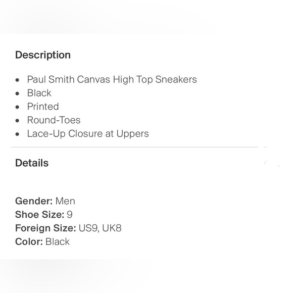 Paul Smith Canvas High top Sneakers - Picture 5 of 5